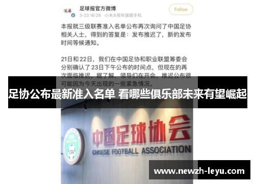 足协公布最新准入名单 看哪些俱乐部未来有望崛起